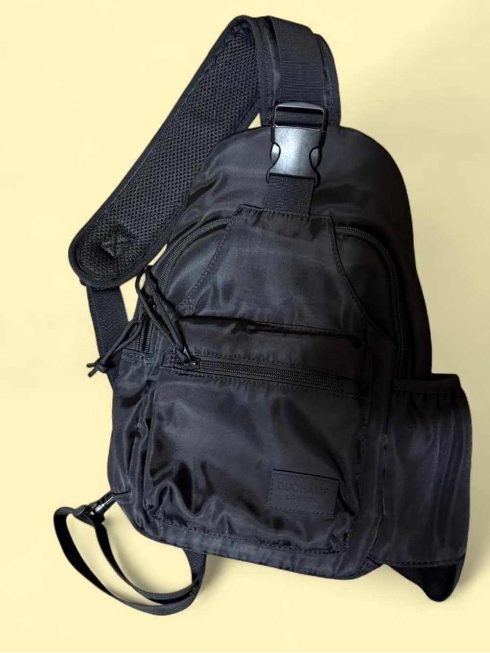 Duchamp Black Sling Belt Bag with Padded Strap